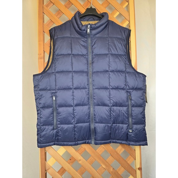 Dockers Other - Dockers Puffer Vest Mens XXL Navy Blue Quilted Water Resistant - NEW